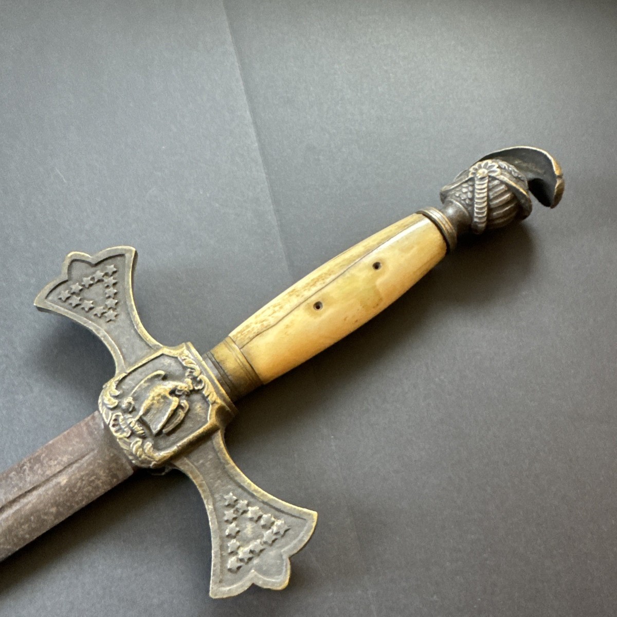 Very Early Knights Templar Masonic Swords Fluted Heavy Blade 1830
