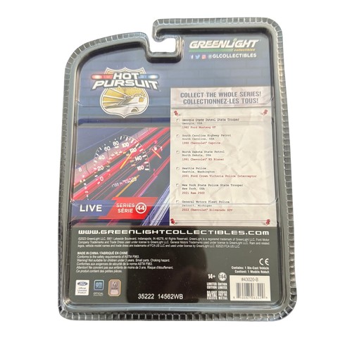 CHASE 1990 Chevrolet Caprice - South Carolina 1:64 Model - Greenlight 43020B - Picture 2 of 2