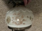 Antique Gone W/The Wind Converted To Electric Lamp, Hand Painted Milk Glass Body — photo 4