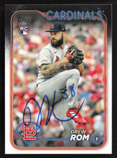 Drew Rom Signed 2024 Topps Series 2 Rookie Card # 476 St. Louis Cardinals