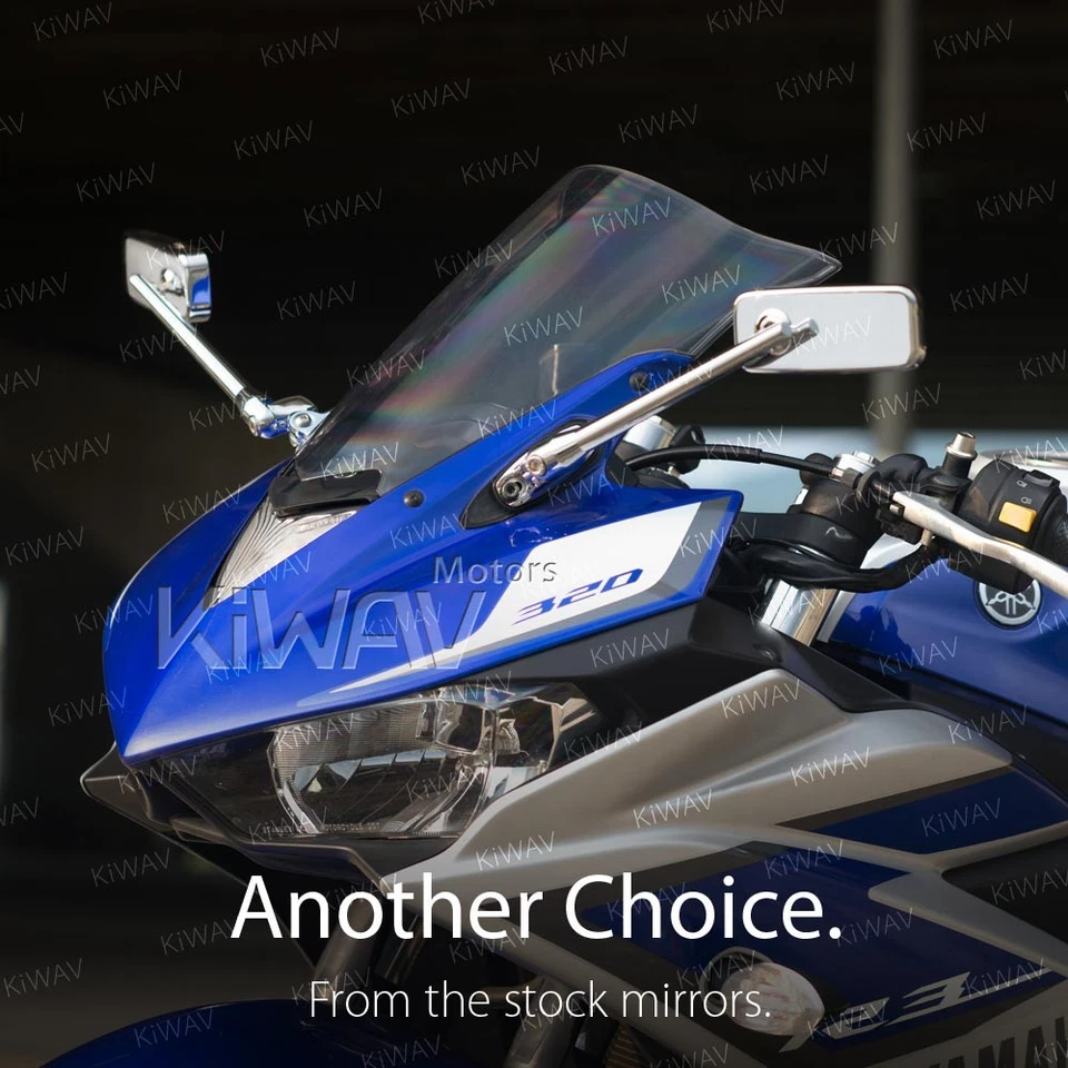 Espejos retrovisores moto Classic Plus vástago más largo para montaje en carenado motos deportivas Foto 3 de 4