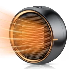 Space Heater, Portable Electric 500W PTC Ceramic Heaters for Indoor Use, Effi...