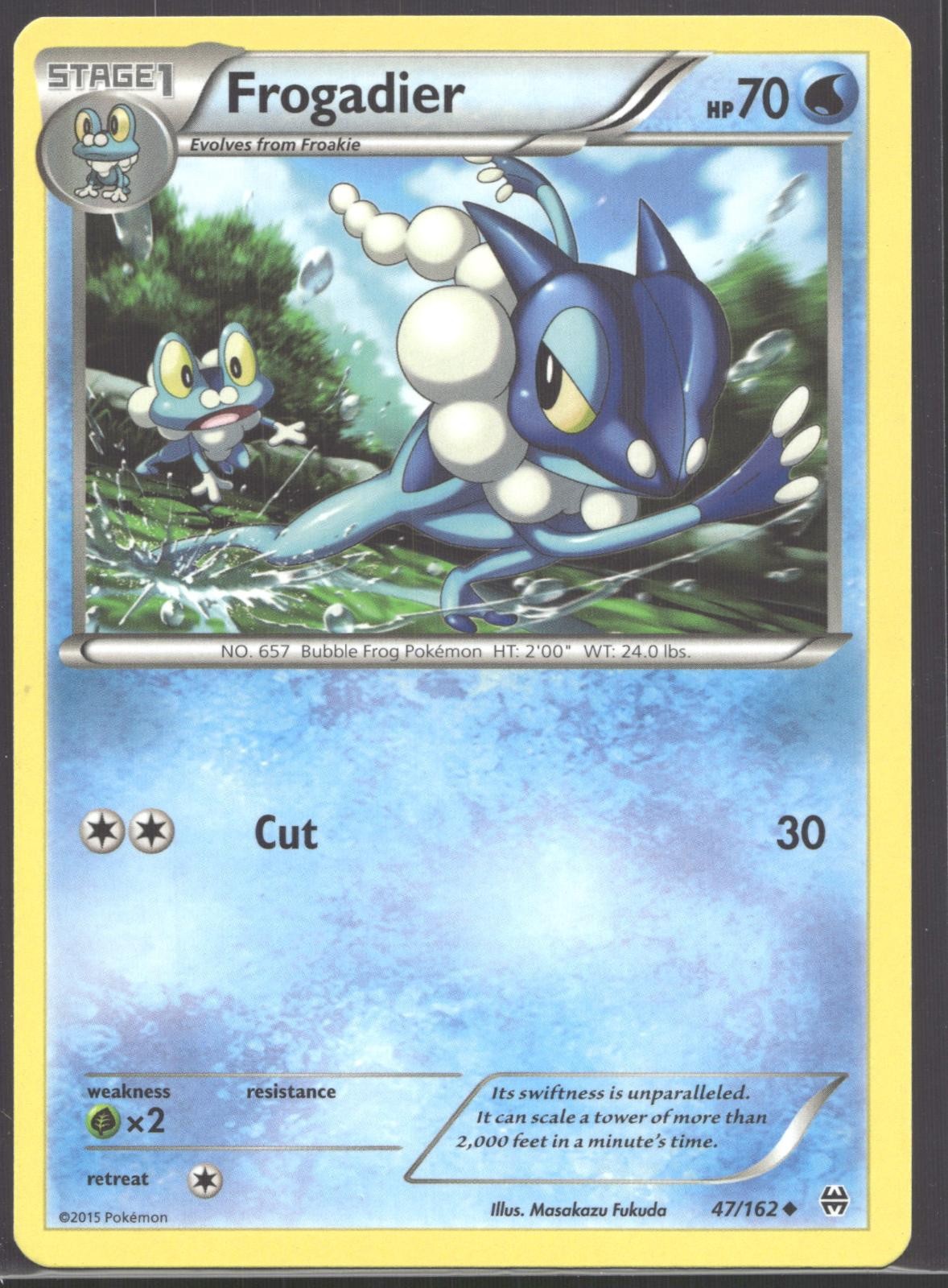 Frogadier 47/162 BREAKthrough Pokemon Card 2015 Lightly Played