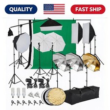 Photography Lighting Kit Alloy Light Stand 8.5x10ft Backdrop for Studio Photo