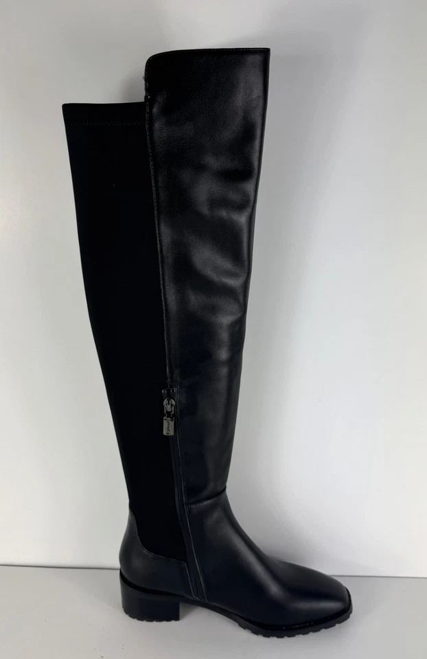 ¡NUEVO! Botas para mujer Blondo Sierra de cuero negro sobre la rodilla EE. UU. 7 Foto 4 de 4