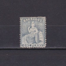 BARBADOS 1875, SG# 74, CV £140, Wmk Crown CC, Perf 14, MH/Regummed