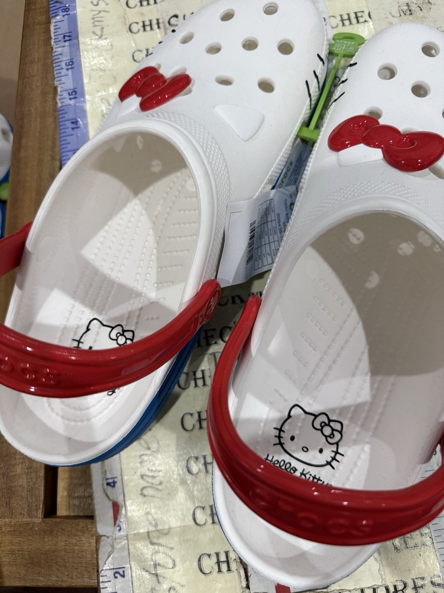 New NWT Unisex Clogs Crocs 209438-100 Hello Kitty I Am Classic