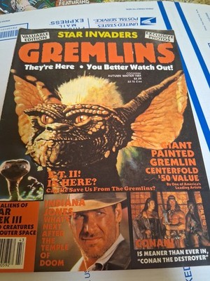 STAR INVADERS GREMLINS  #1  1984  ET,Indy,star Trek,tarzan,JAMIE LEE CURTIS RARE