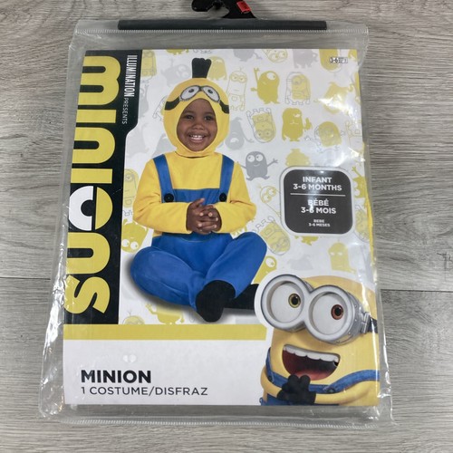 Baby Minion Costume Infant Size 3-6 Months (The Rise Of Gru) Halloween Cosplay