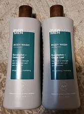 (2) Raw Sugar Men Eucalyptus + Cedar Leaf Body Wash 25oz
