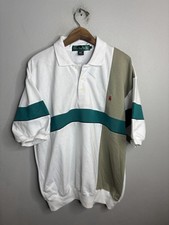 Vintage Knights Of Round Table Shirt Mens XL White Teal Colorblock Rugby 90s