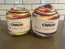 Caron Yarnspirations Slice of Anniversary Cake Lot Of 2 Skeins 8.8 Oz