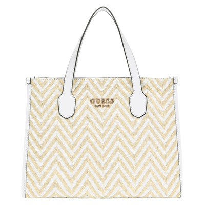 Guess Silvana White Multi Raffia Handtasche Damen Designer Tasche ''