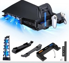 NEW - PS5 NEXIGO Horizonral Stand Kit With 3 Speed Cooling Fan Charging Dock