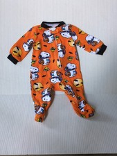 Peanuts Snoopy Halloween One Piece Sleeper Newborn O/3 Months Licensed