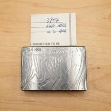 One Rockwell A Scale Low 60-70 Hra Hardness Calibration Test Block One Rockwell A Scale Low 60-70 Hra Hardness Calibration Test Block