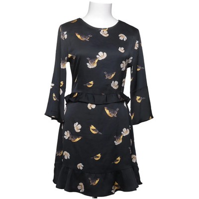 Zara Basic Collection, Kleid, Größe: M, Schwarz/Mehrfarbig, Print, Damen #Kam