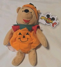   Vintage Disney Pumpkin Pooh - Bean Bag / Beanie - New  MWMT 
