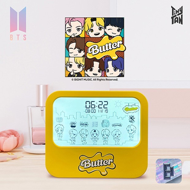 Bts Tinytan Butter Animation Digital Alarm Clock - Official K-Pop Merchandise