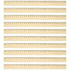 12 Inch Wooden Rulers, 24 Pcs Drafting Ruler Measuring Tools for Office Wood