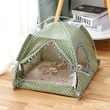 Cat Tent House   Enclosed Cozy Pet Bed Shelter