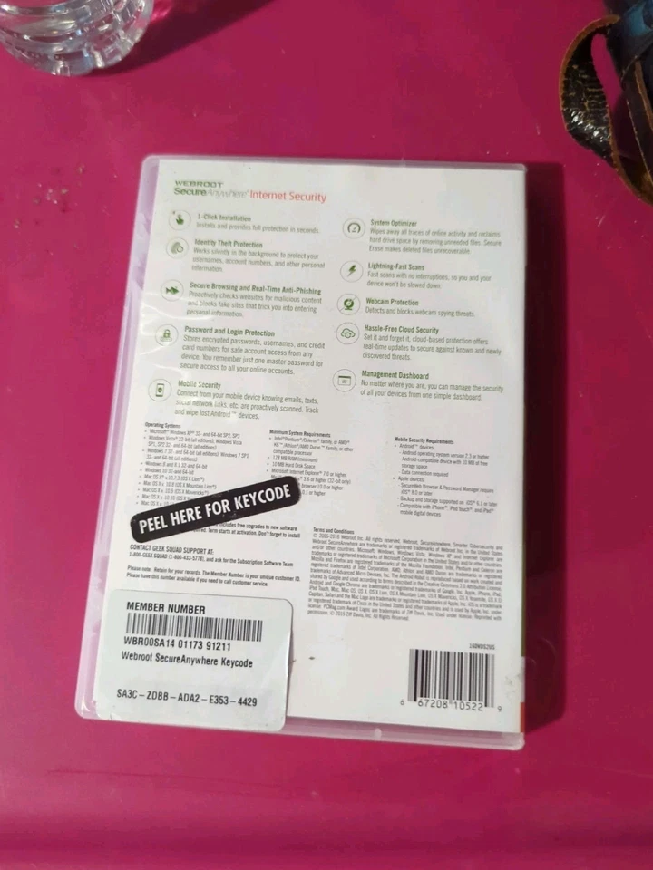 Disco de Seguridad WebRoot Internet Nuevo Precintado (A) Foto 2 de 3