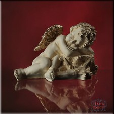 Liebesengel Engel Schlafender Amor Figur Gartenfigur Skulptur Geschenk Kunstharz