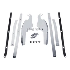 Chrome Windshield Mount Bracket Fit For Harley Softail Fatboy Heritage 2000-2017