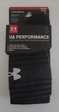 Under Armour 1300034 001 UA Performance Black Gray OTC Socks Sz YLG - 1 Pair