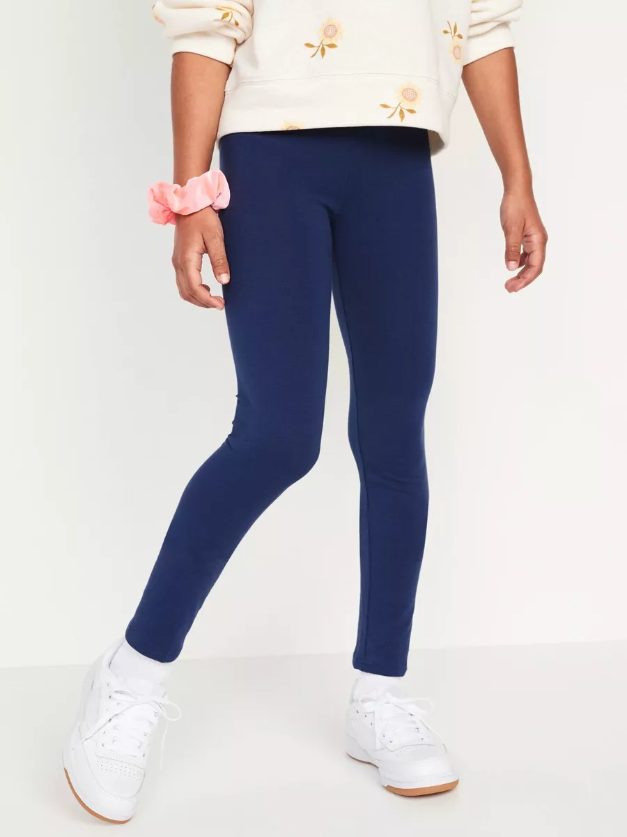 Girls Navy Leggings - Small