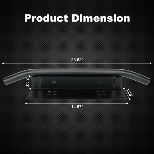 23'' Bumper License Plate Mount Bracket + 4inch 80W Led Work Light Pods Truck US - Picture 2 of 15