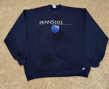 VINTAGE Penn State Sweatshirt Mens XL Boxy Blue White Crewneck NCAA Russell USA
