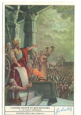 S1473- CHROMO LIEBIG - 1949 - ''THE HOLY YEAR AND ITS ORIGINS'': 2. JUBILEE HEBR