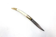 Dagger Knife Katar Damascus Steel Blade Natural Handle Decor Blunt H714