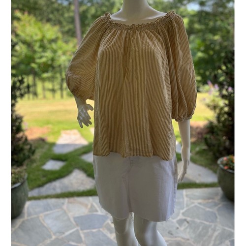 Velvet by Graham & Spencer Size Large Boho Style 3/4 Sleeves Seersucker - Picture 5 of 14