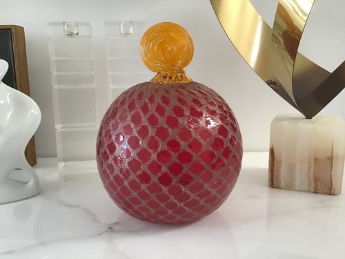 Mid Century Modern Stephen Rich Nelson Pumpkin Schmelzglas - Bild 6 von 10