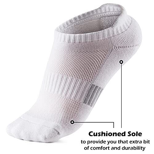 Ankle Socks Womens Running Athletic No Show Socks Cushioned 5 6-8 Quotidian - Picture 4 of 7