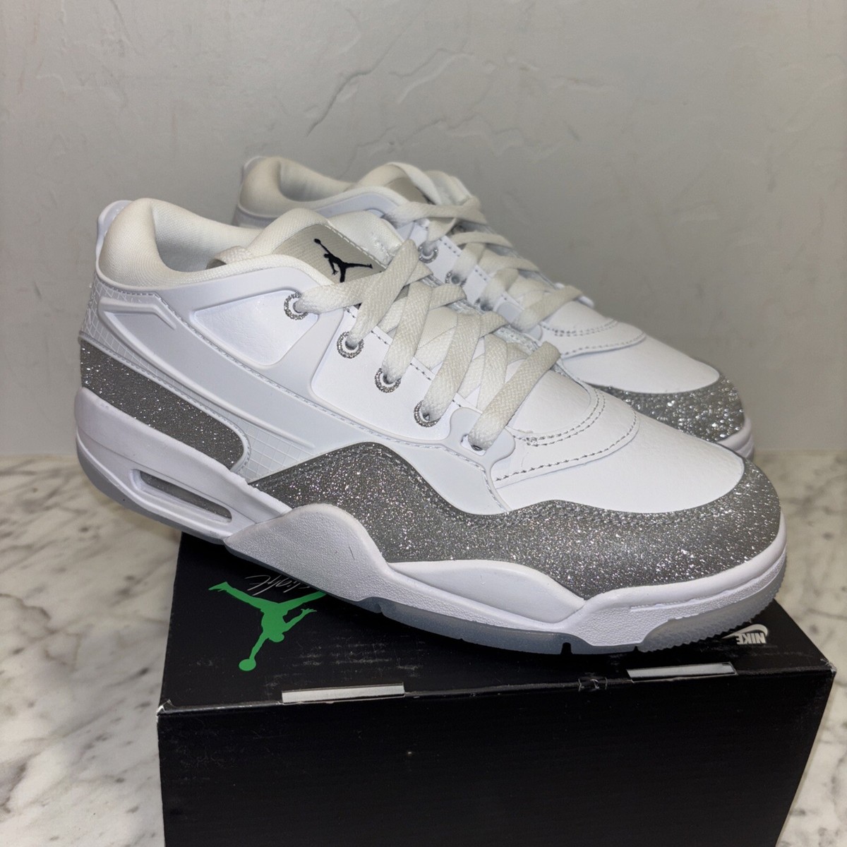 【NIKE】◆Air Jordan 4 RM White◆HQ3441-111◆ Air Jordan 4 RM White Silver Glitter Shoes HQ3441-111