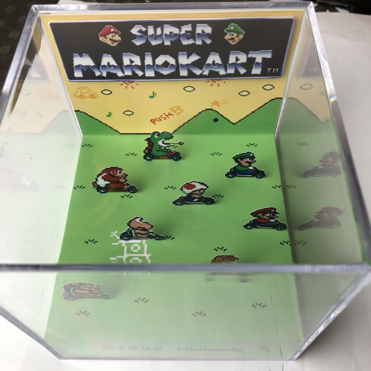 Super Mario Bros 3 Nintendo NES 3D Cube Handmade Diorama Shadowbox