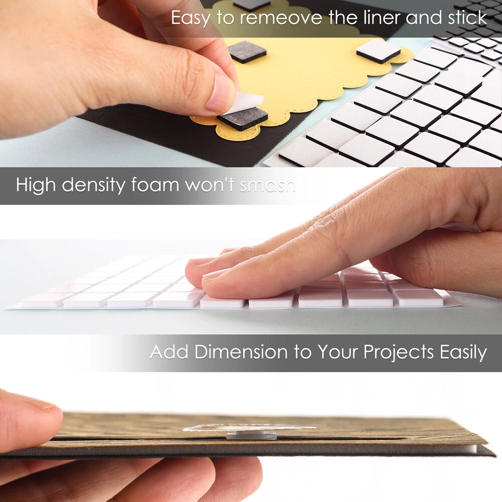 Cuadrados de espuma 3D adhesivos de doble cara para DIY Scrapbooking Craft Card Making