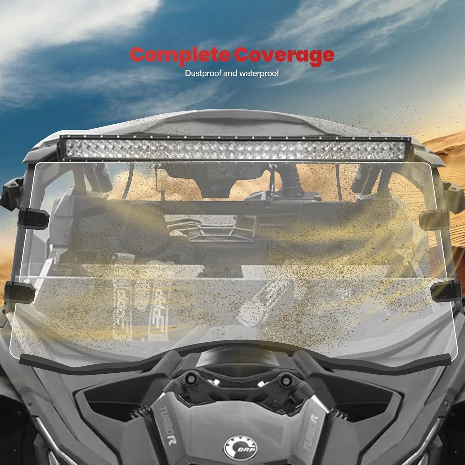 Full Front Windshield Scratch Resistant For Can-Am 2011-2020 Commander 800 1000