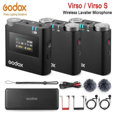 Godox Virso S M1 M2 kabelloses Mikrofonsystem 2,4 GHz 200m für Sony Kameras DSLR