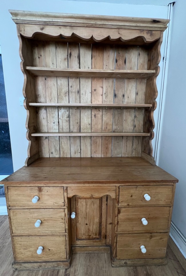 Vintage solid pine Welsh dresser eBay