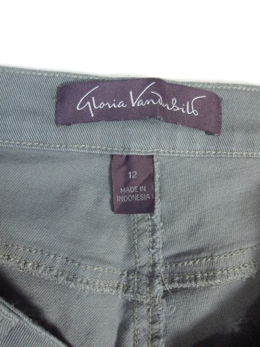 Gloria Vanderbilt Heritage Fit Jean Short Classic Rise Sage Moss Size 12 - Picture 3 of 11