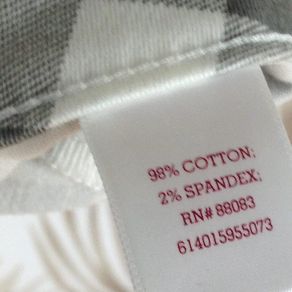 So womens chino shorts juniors 7 stretch check white gray soft cuffed flat front - Image 4 of 4