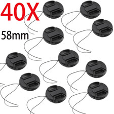 58mm Snap-On Lens Cap Fit For Canon Nikon Sony Pentax Fujifilm Lense 40Pack 