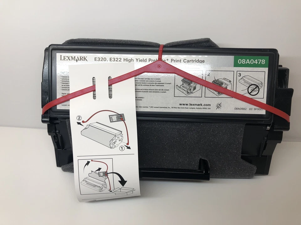 Genuine Lexmark 08A0478 Black HIGH YIELD Toner Cartridge E320 E322- OPEN BOX - Image 4 of 4