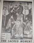 1953 QUEEN ELIZABETH II CORONATION Retro Newspaper Old London Royal Family Crown