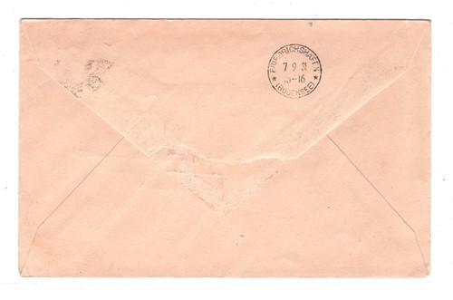 BRAZIL Cover *ZEPPELIN* Overprint 1931 Airmail FIRST FLIGHT GERMANY Lorch MA1853 - Picture 8 of 10