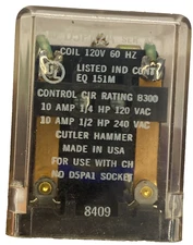 CUTLER HAMMER D5PR2A SER A1 RELAY, COIL 120V 60HZ MADE IN USA CRDB